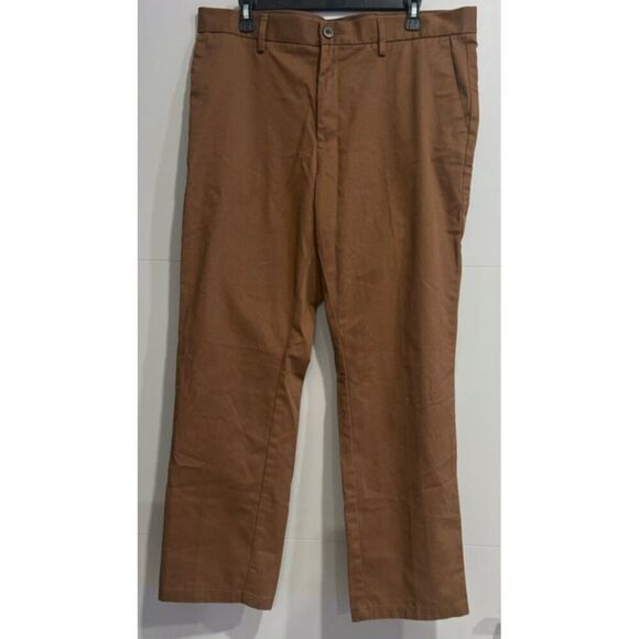 Amazon Essentials Men Brown Slim Pants Size 35/30 - Picture 1 of 8